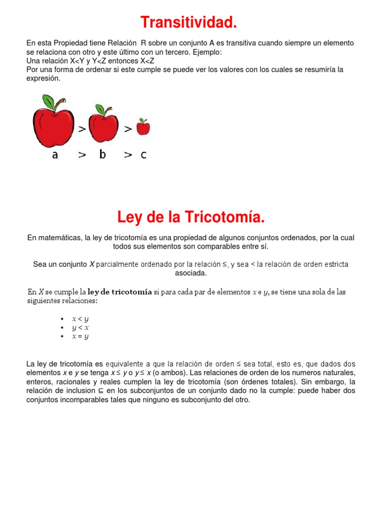 Propiedad de Transitividad en Matemáticas | PDF
