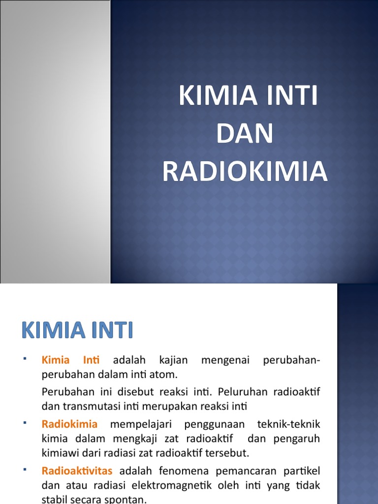 6 Kimia Inti Dan Radiokimia Ppt