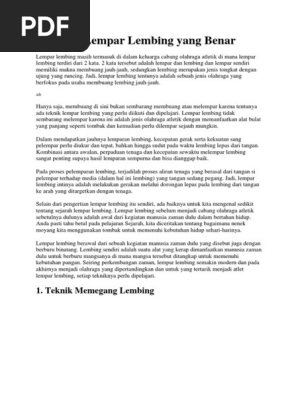 6 Teknik Lempar Lembing Yang Benar