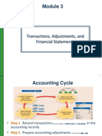 Transactions, Adjustments, and Financial Statements