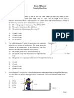 F3 Physics Sample Assignment Questions