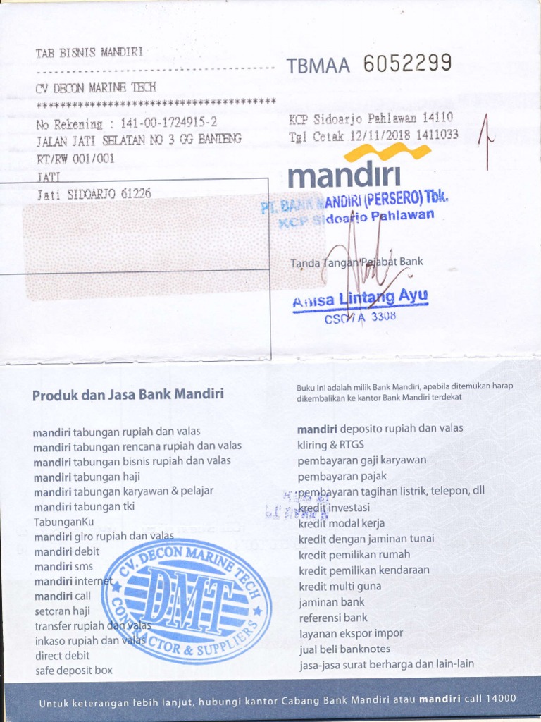Produk dan Layanan Bank Mandiri | PDF | Pengelolaan Keuangan & Uang