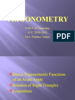 Trigonometry Fundamentals and Problem Solving