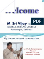 M. Sri Vijay: Final LLB, PSR Law College Ramaraopet, Kakinada