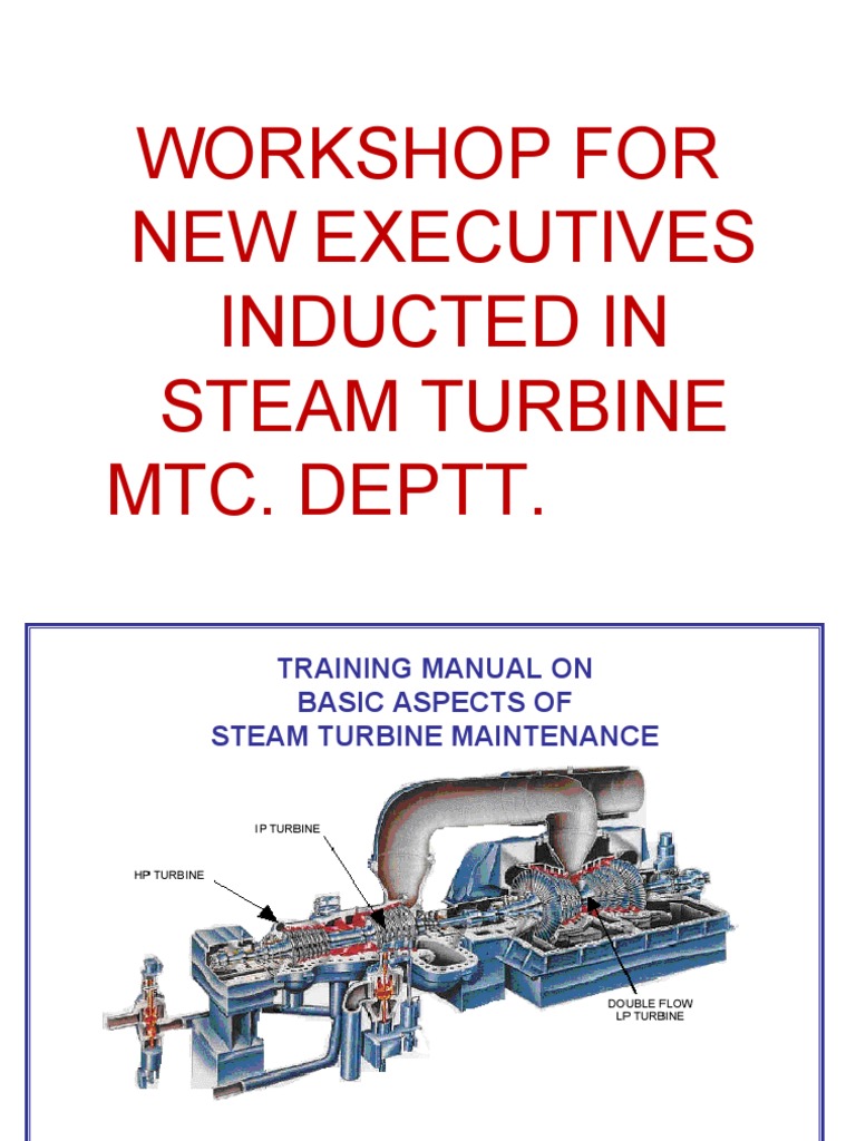 Steam Turbine Maintenance Training Manual | PDF | Turbine | Bearing ...