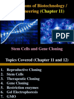 Applications of Biotechnology / Bioengineering: (Chapter 11)