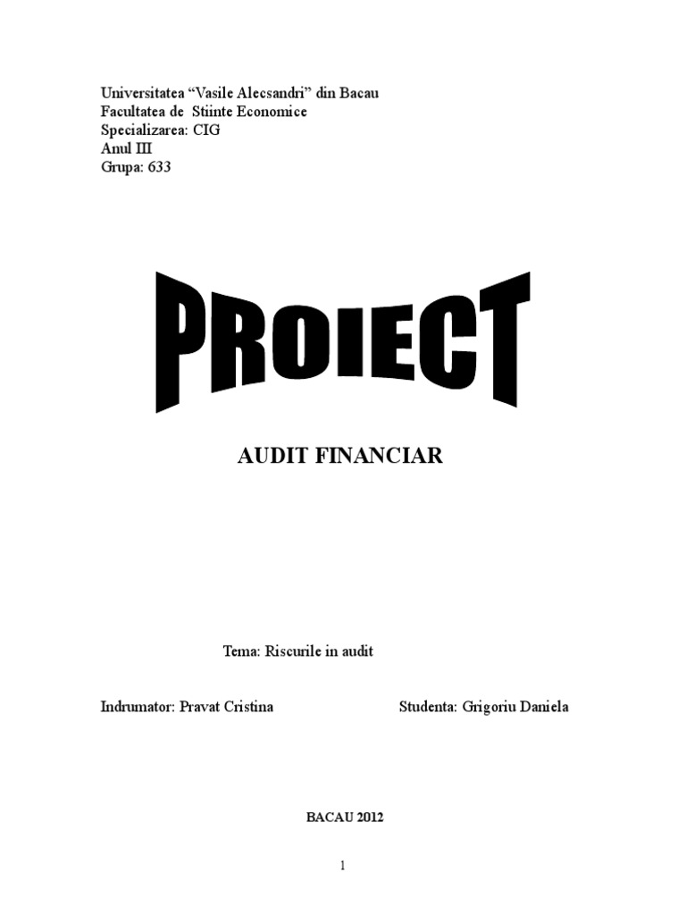 Audit Financiar