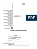 Far Eastern University Institute of Nursing: Individual/ Group Nursing Process Format