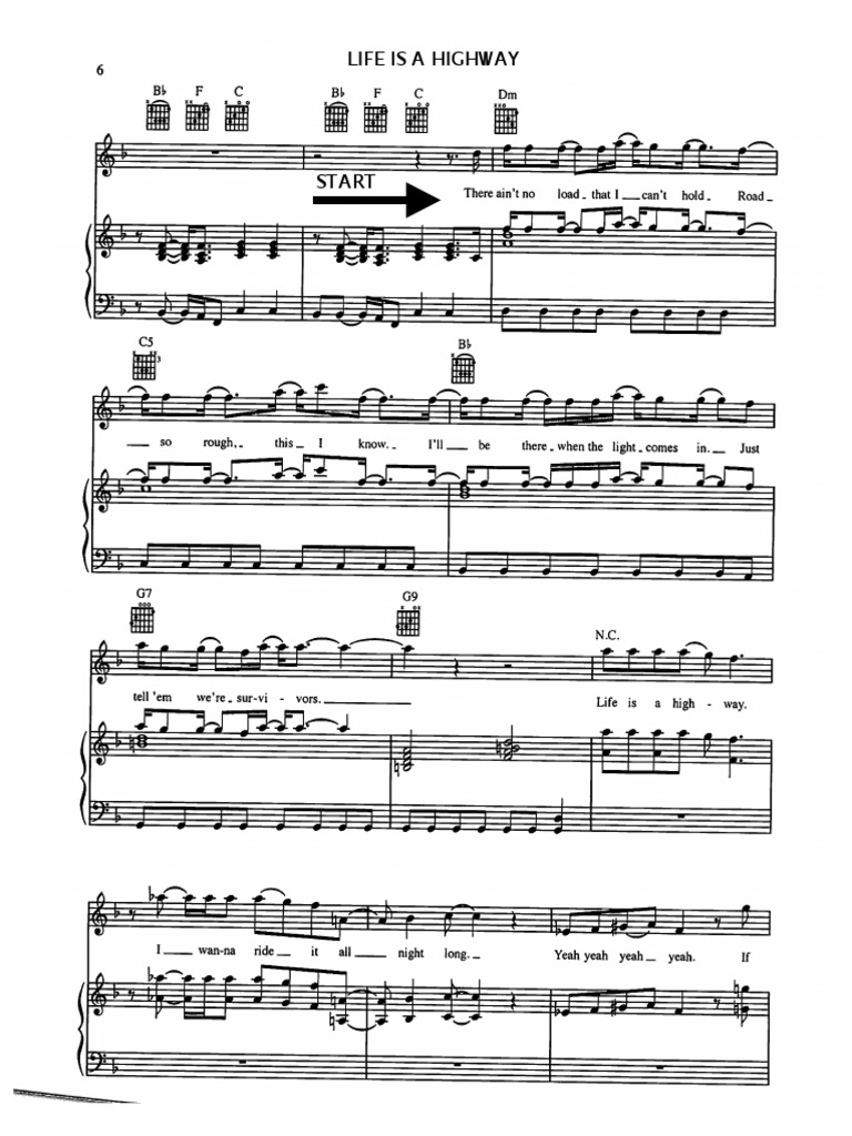 Life Is A Highway PDF