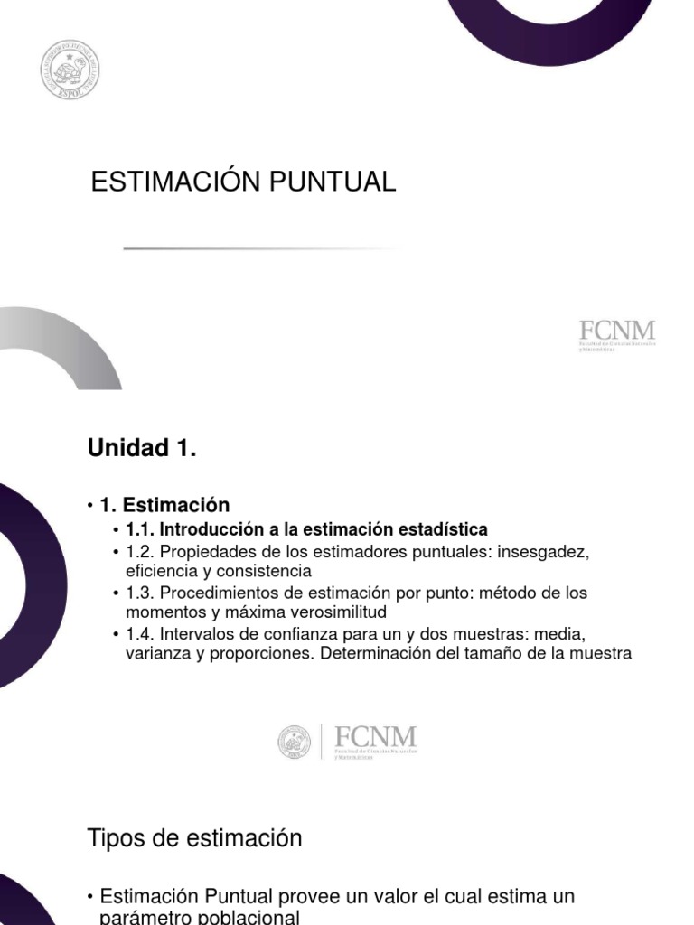Tema 2 Estimación I-1 | PDF | Estimador | Teoría de la estimación