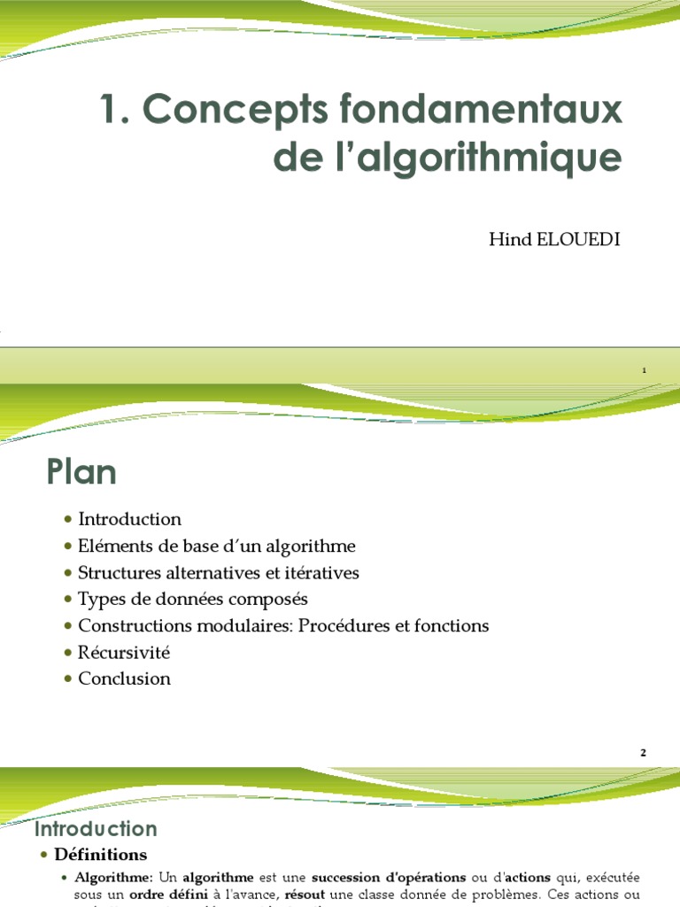 Introduction à l'algorithmique et ses bases | PDF | Structure de ...