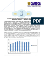 Informe Sobre Los Residuos Electrónicos Producidos en La Argentina - Camoca - 2017