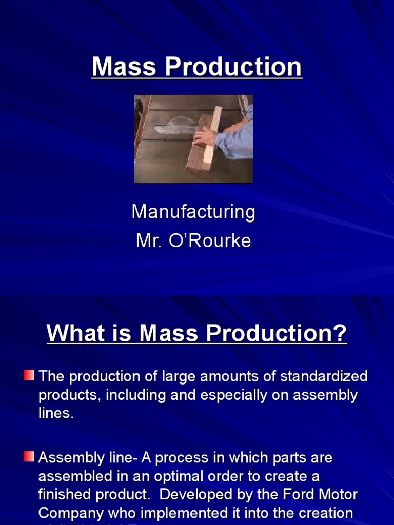 Mass Production | PDF