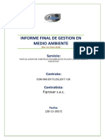 Informe final de gestión ambiental de la instalación de cortinas flexibles