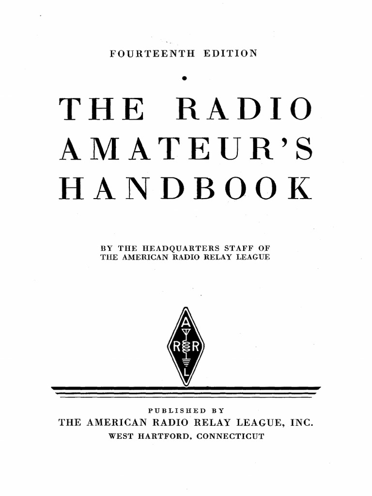1936 Arrl Handbook PDF | PDF