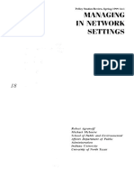 Agranoff Managing in Network Settings 1999