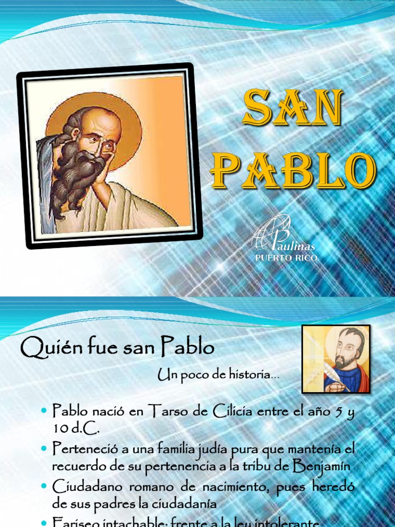Nacimiento y vida de San Pablo | PDF | Bernabé | Pablo el apóstol
