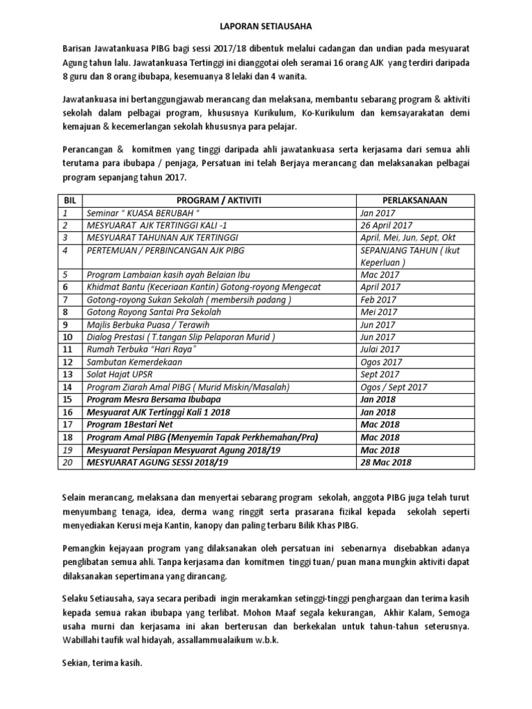 Contoh Perlembagaan Pibg Pdf