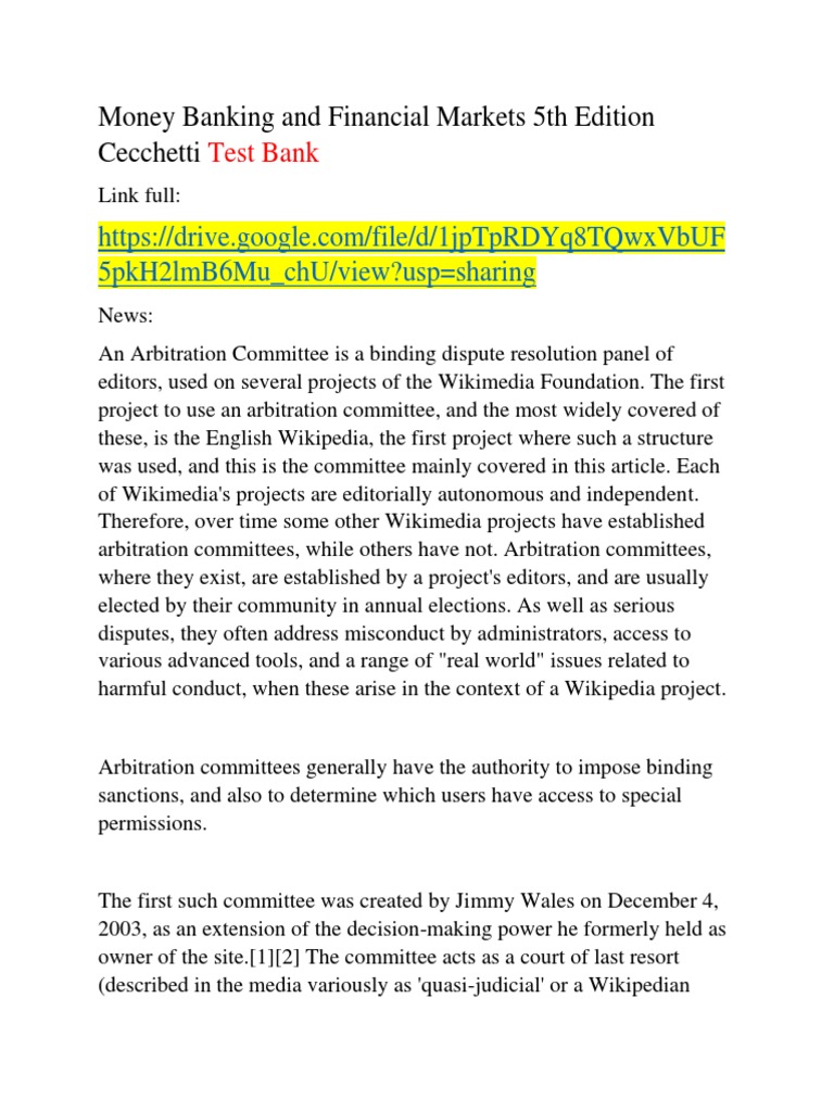 Money Banking and Financial Markets 5th Edition Cecchetti Test Bank