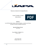 Ley 64-00 Sobre Medio Ambiente y Recursos Naturales y Su Relación Con La Ciencia, Tecnología y Sociedad en La República Dominicana Practica 2