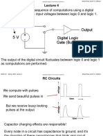 When We Perform A Sequence of Computations Using A Digital Circuit, We Switch The Input Voltages Between Logic 0 and Logic 1