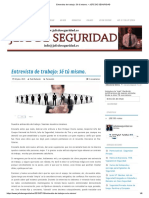 Entrevista de Trabajo - Sé Tú Mismo. - JEFE de SEGURIDAD