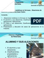 Clase 5 Parte 2. Aleaciones No Ferrosas Aluminio y Sus Aleaciones, Cobre y Sus Aleaciones