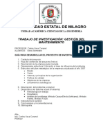 Trabajo de Investigación Gestión Del Mantnimiento