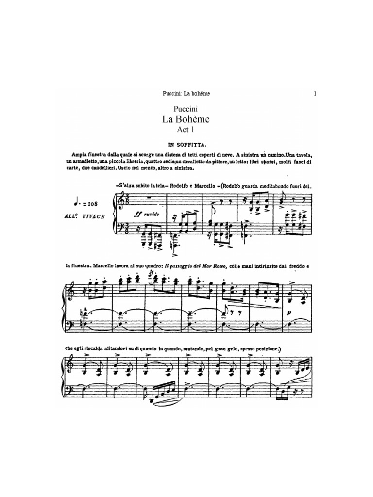 La Boheme | PDF | La Bohème | Opera World Premieres At The Teatro
