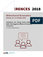 Behavioural Economics: Munich, 26 - 27 October 2018
