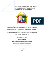 Evaluación comparativa resistencia flexión concreto normal fibras