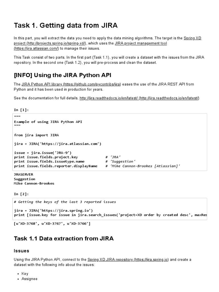Jira Python | PDF | Application Programming Interface | Computer Data