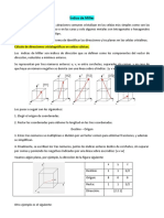 Índice de Miller y Defectos en Las Estucturas Cristalinas