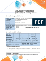 Guía de Actividades y Rúbrica de Evaluación - Etapa 3. Comercialización Internacional