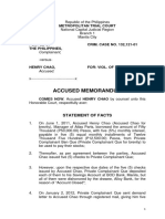 Accused Memorandum Sample