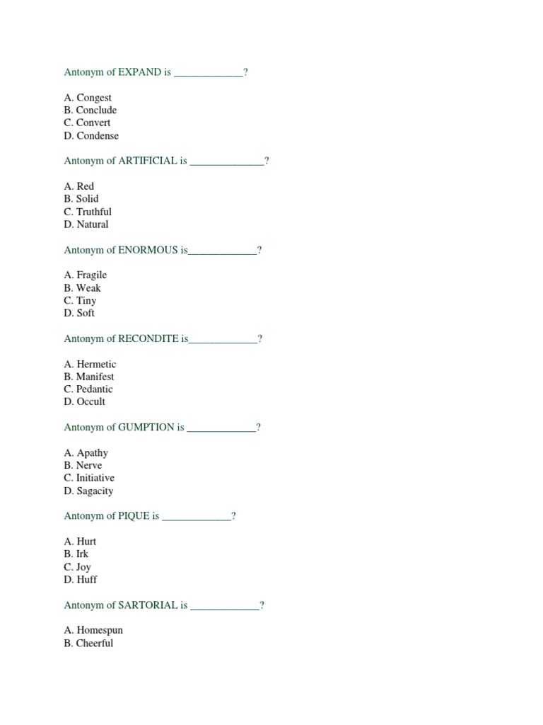ARTIFICIAL SYNONYMS ANTONYMS visual data 2
