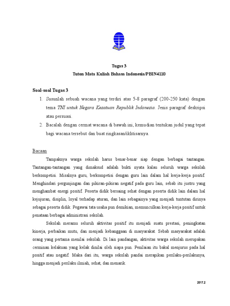 TUGAS 3 Bahasa Indonesia