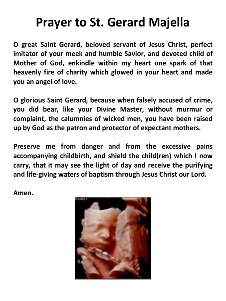 Prayer To ST Gerard Majella PDF