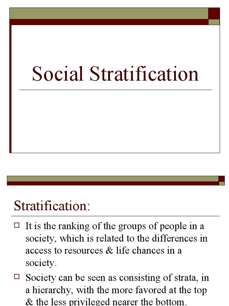 Understanding Social Stratification Systems | PDF | Social ...