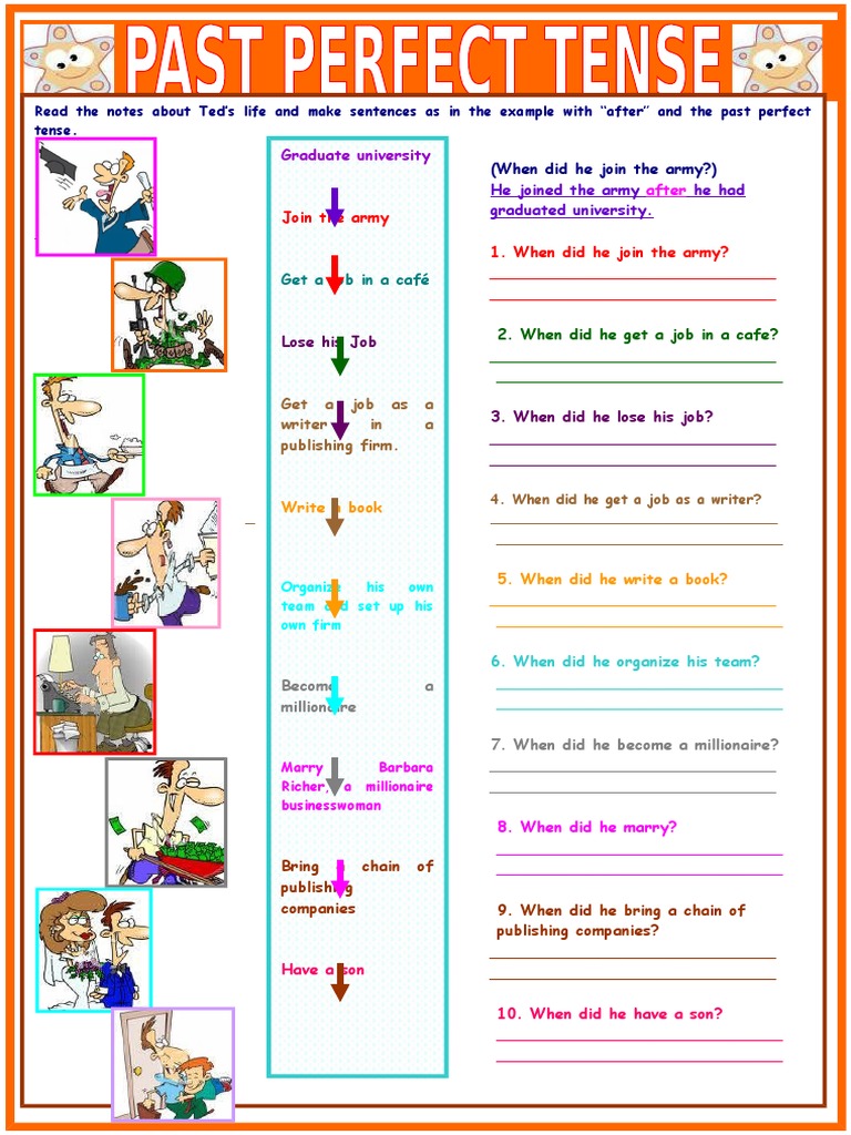 Past Perfect Tense Practice with Ted | PDF | Syntactic Relationships ...