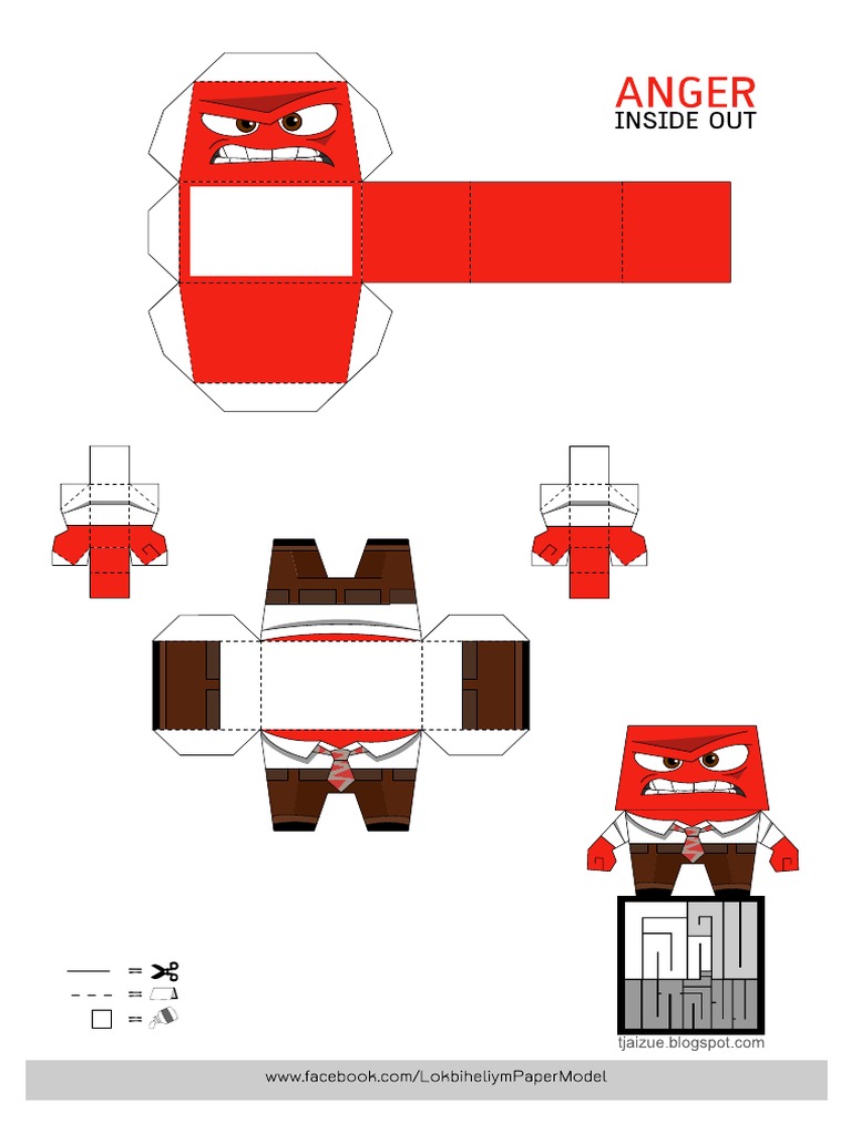 Insude Out Papercraft Anger | PDF