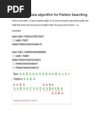 Finite Automata Algorithm For Pattern Searching