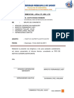 Informe Aditivo Superplastificante