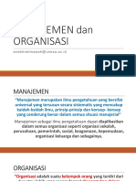 Manajemen Dan Organisasi: Endahrahmawati@unesa - Ac.id