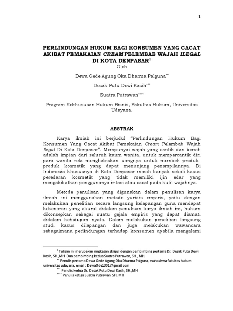Contoh Proposal Skripsi Hukum