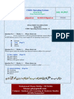 CS604 Operating Systems 2010 Final Term Past Papers Mcqs Solved With References by Moaaz