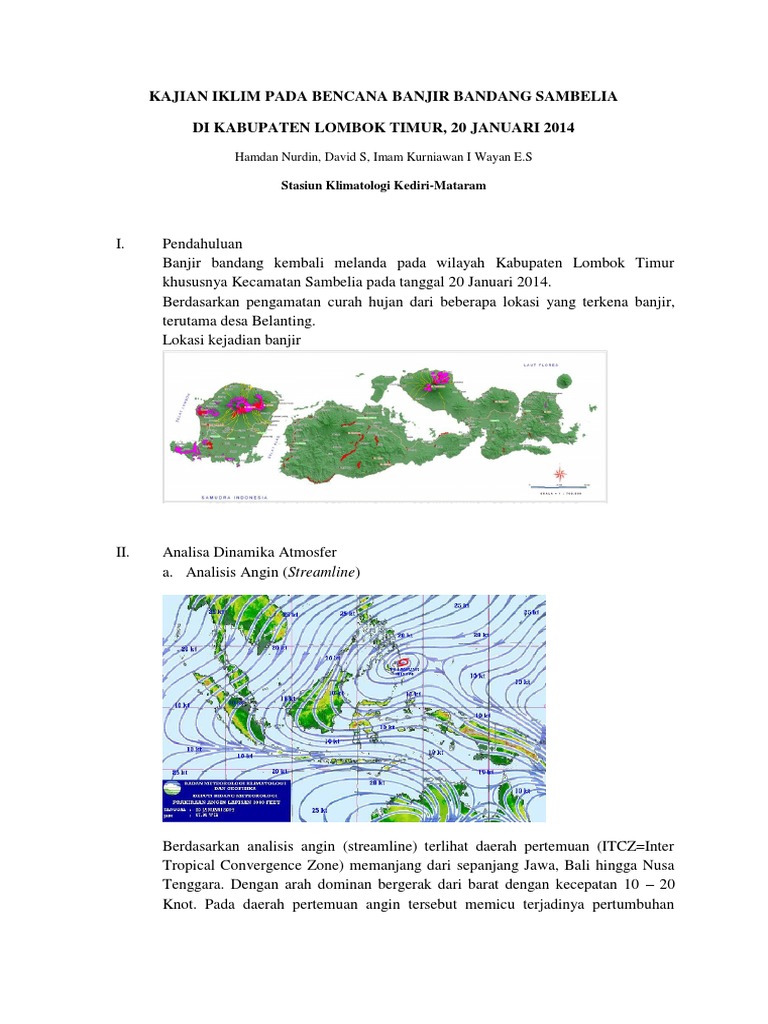 Kajian Banjir Bandang Lotim