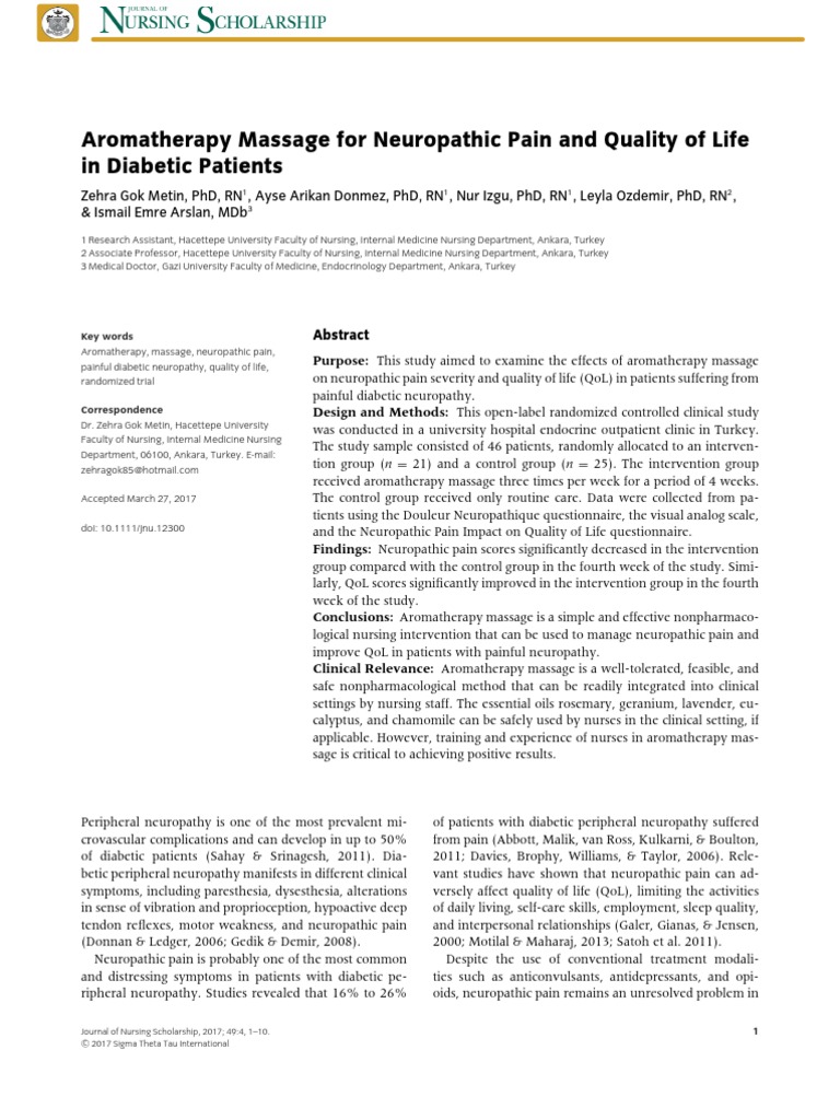 Foot Bath PDF Peripheral Neuropathy Aromatherapy
