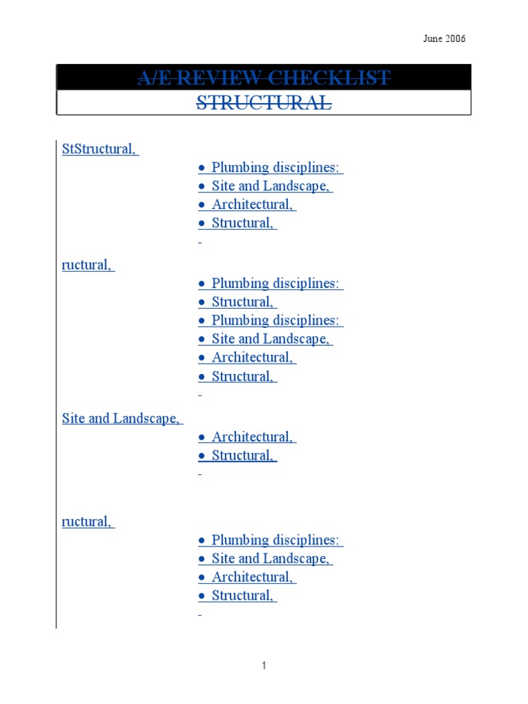 VA Construction A/E Review Checklist | PDF | Deep Foundation | Beam ...