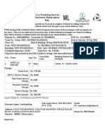 IRCTC's E-Ticketing Service Electronic Reservation Slip: (Agent Charge Rs. 20.00 Extra As Per IRCTC Norms)